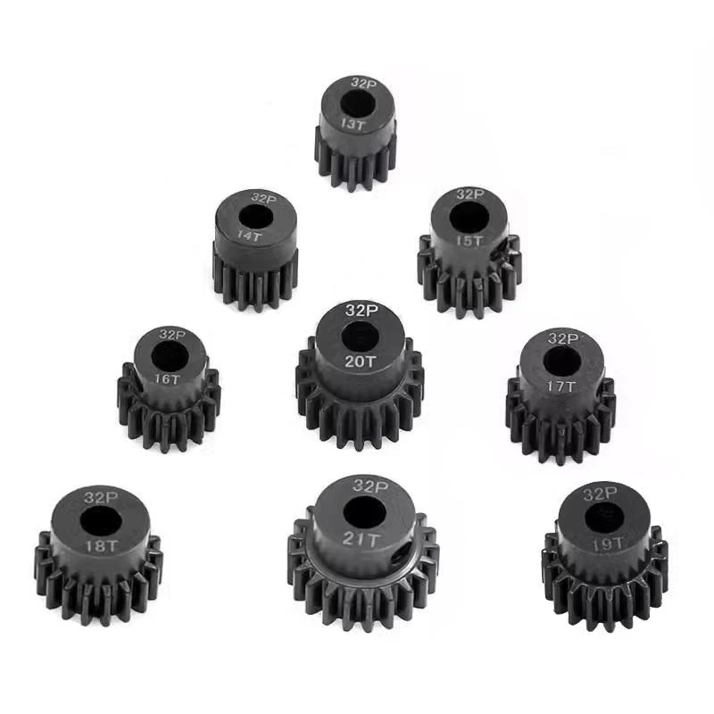 32P M0.8 5mm 13T 14T 15T 16T 17T 18T 19T 20T 21T Black Steel Metal Pinion Motor Gear For 1/10 Rc Model Car Motor