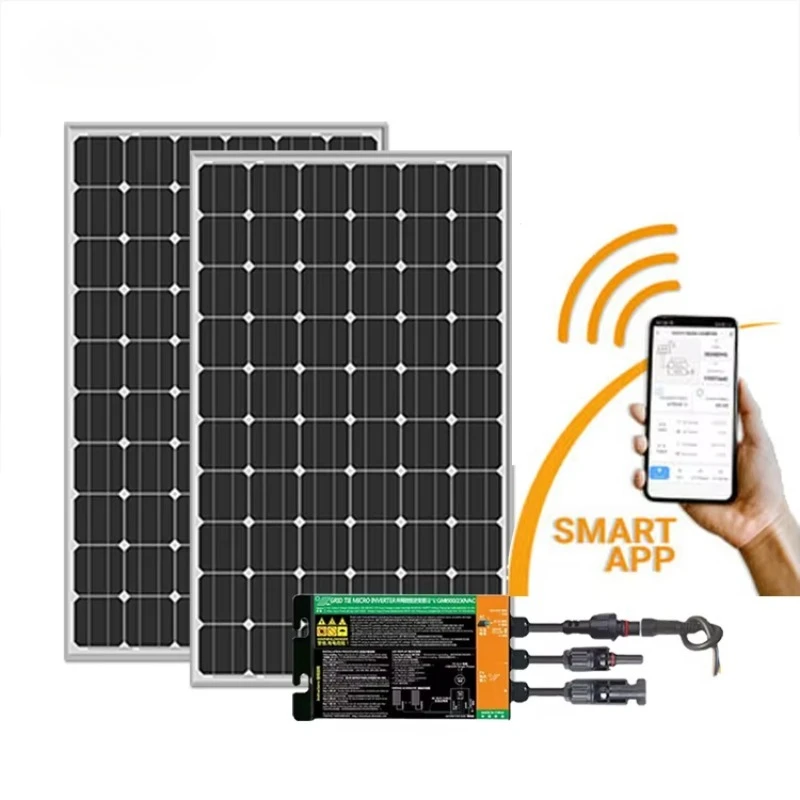 800W Grid Connected Solar Panel Complete Kit Balcony Photovoltaic System Plug Play Solar PowerHome Energy Saving Device