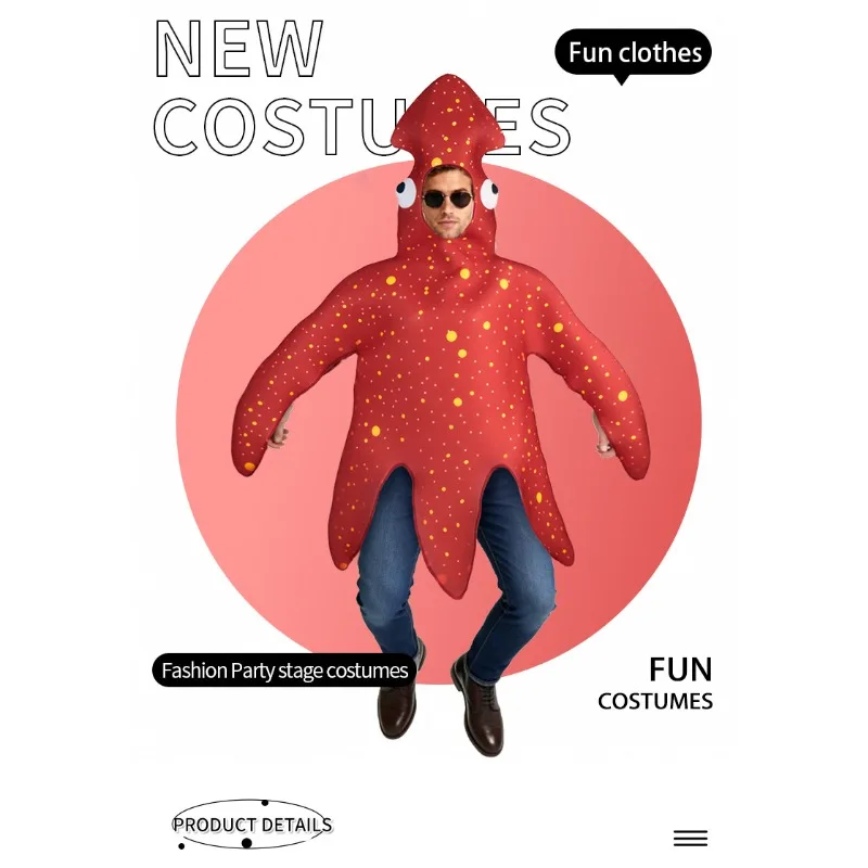

Halloween Cosplay Octopus Costume Carnival Stage Performance Masquerade Sponge Outfits for Parent-Child
