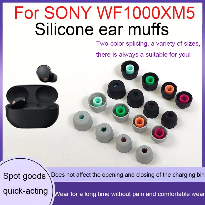 8Pcs Silicone Ear Tips for Sony WF-1000XM5 1000XM4 1000XM3 Earbuds Eartips Oneplus Buds Z TWS Tips Headphones Earplugs