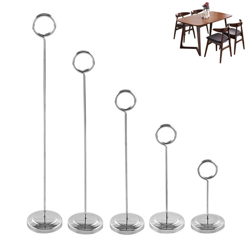 4/6/8/10/12 Inch Table Number Holder Stand Place Card Holders Tabletop Menu Sign Recipe Clip Cardholder for Wedding Banquet