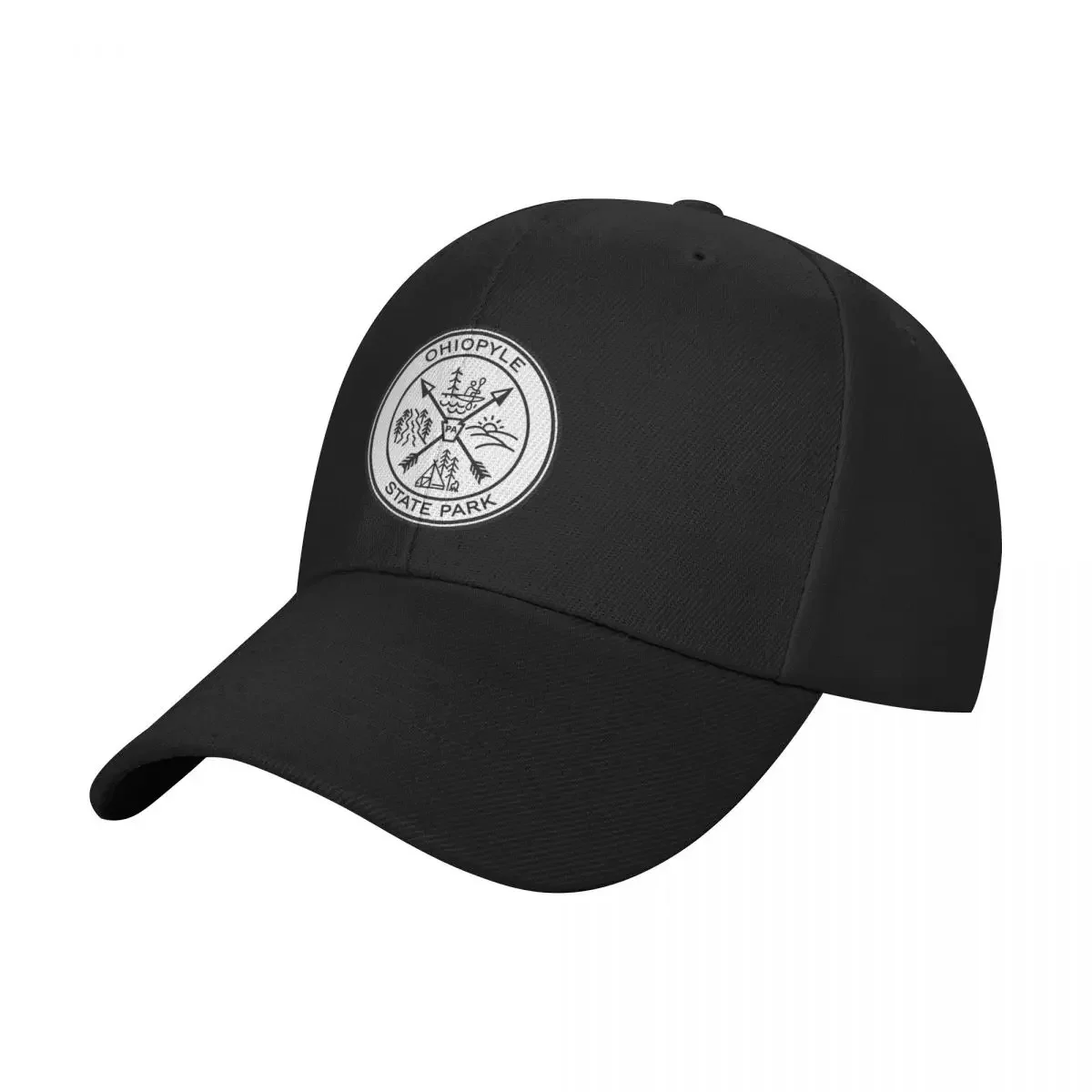 Ohiopyle State Park BW drawing Baseball Cap Luxury Man Hat tactical cap Hip Hop Luxury Woman Men's