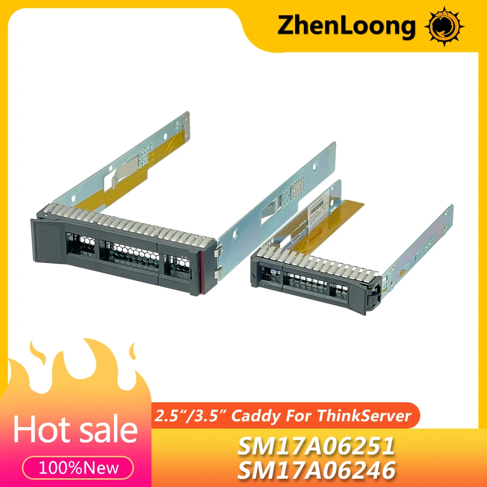 ZhenLoong 2.5 "atau 3.5" SAS SATA HDD adaptor untuk LENOVO SR650 SR550 SR570 SR590 Hard Drive Caddy Tray Tray SM17A06251