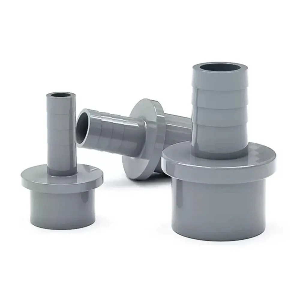 New PVC Hose Quick Connector 20~25mm to 5/8/10/12/14/16/18/20mm Grey Hard Tube Plastic Pagoda Joint PVC Pipe Adapter Fittings