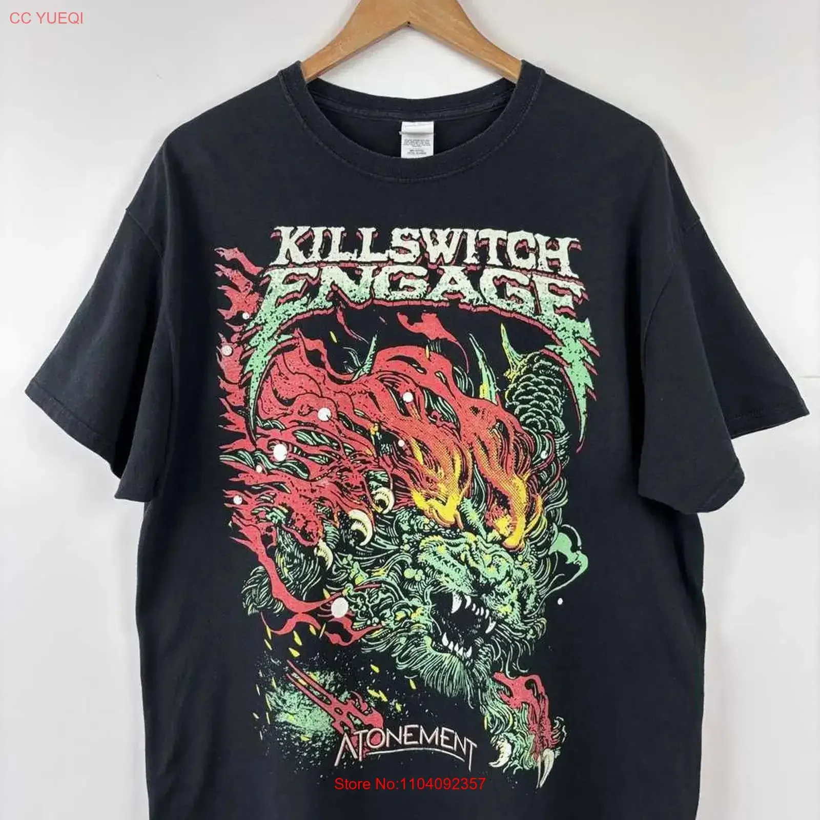Band T Shirt Killswitch Engage Atonement Europe Tour 2019 AN64144 vintage Washed Breathable Stylish homme Soft