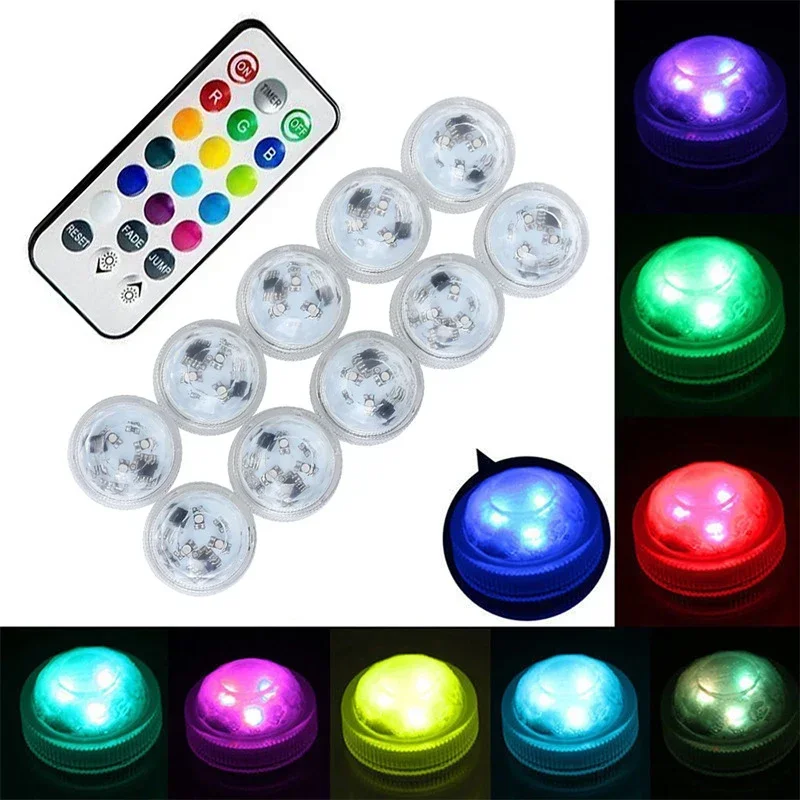 Auto LED RGB Interior Atmosphere Light Decorative Foot Lamp With USB Wireless Remote Control Multiple Modes For Car,Home Decorat