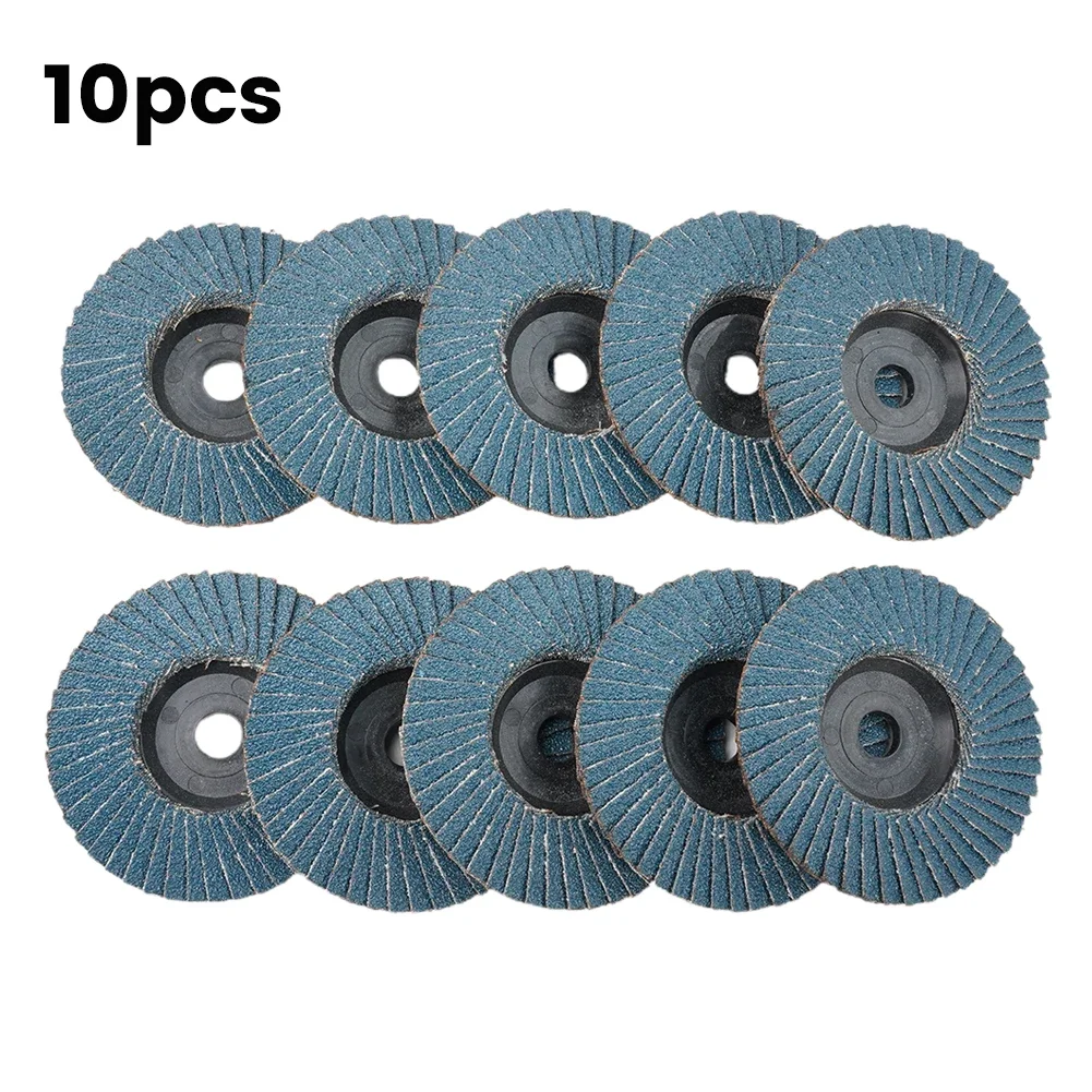 Flap Wheel 10pcs Discs 125mm Angle Grinder Sanding Discs 40/60/80/120 Grinding Wheel Flap Discs Metal For Removal Abrasive Tools