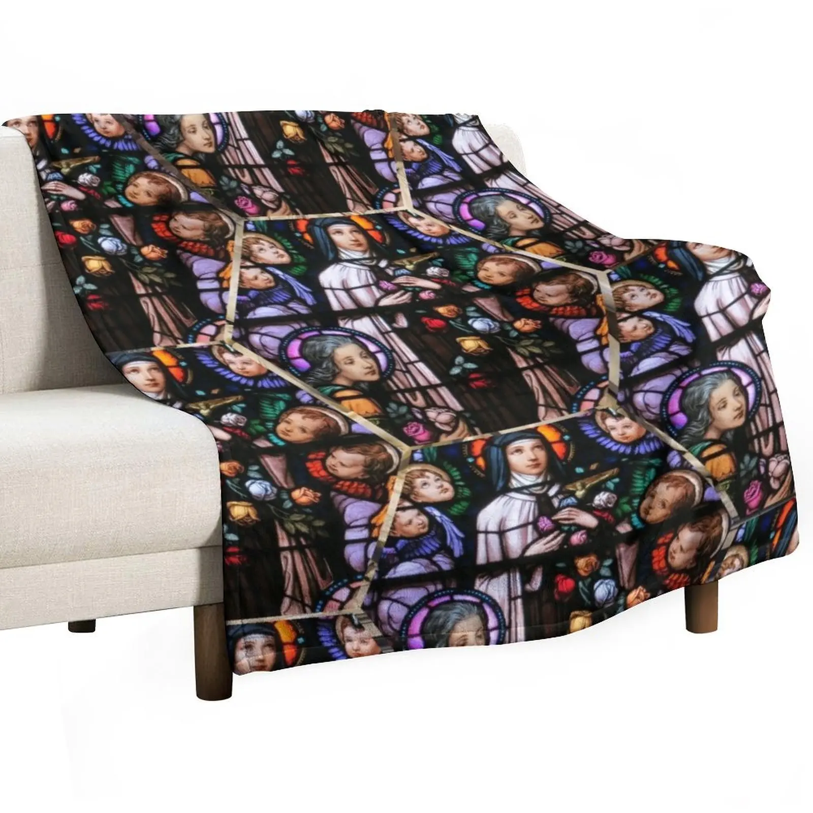 Saint Th??r?¨se of Lisieux Throw Blanket Fluffy Cozy Throw Blanket for Home Decor