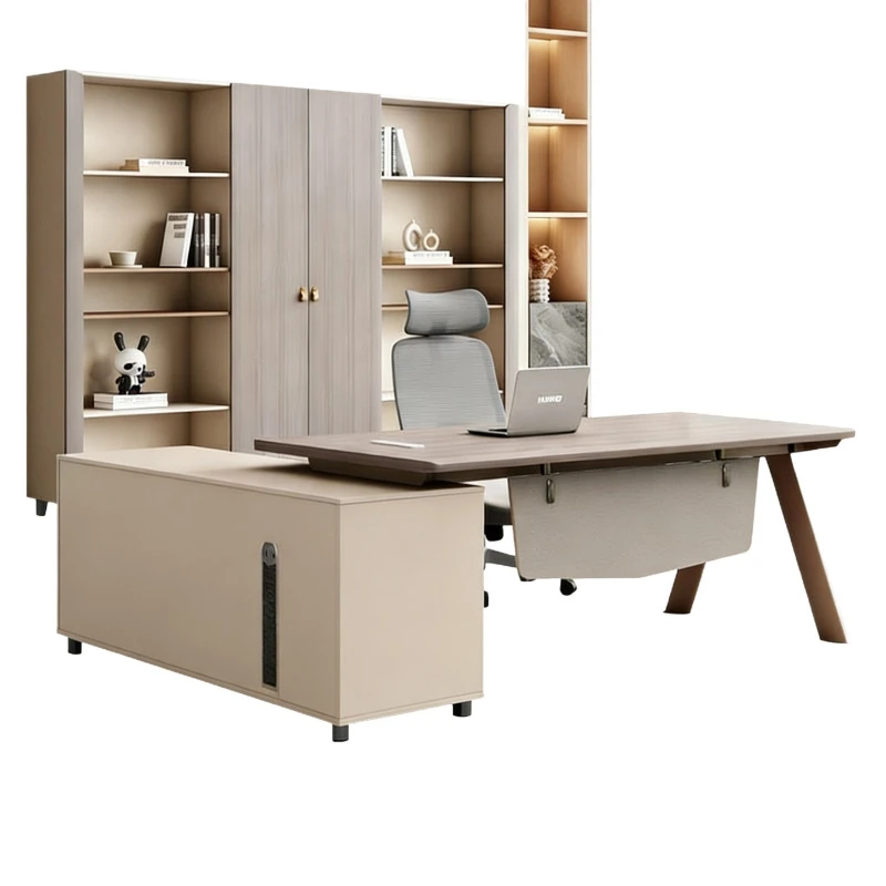 LMM light luxury high sense simple modern boss table and chair combination office manager table