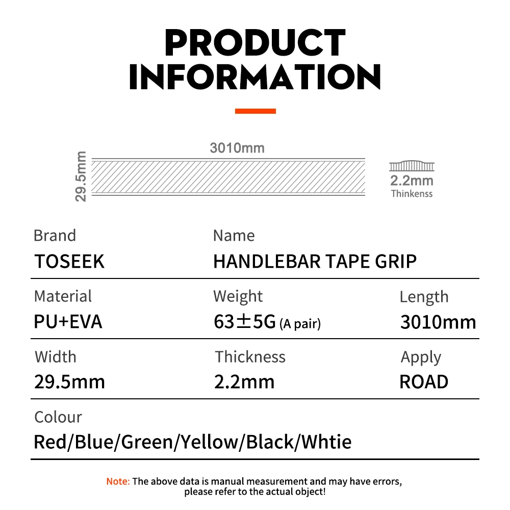 TOSEEK Bike Tape PU+EVA Bicycle Handlebar Tapes Ventilation Woave Leather Bicycle Accessories Road Bike Bar Tape Handlebar