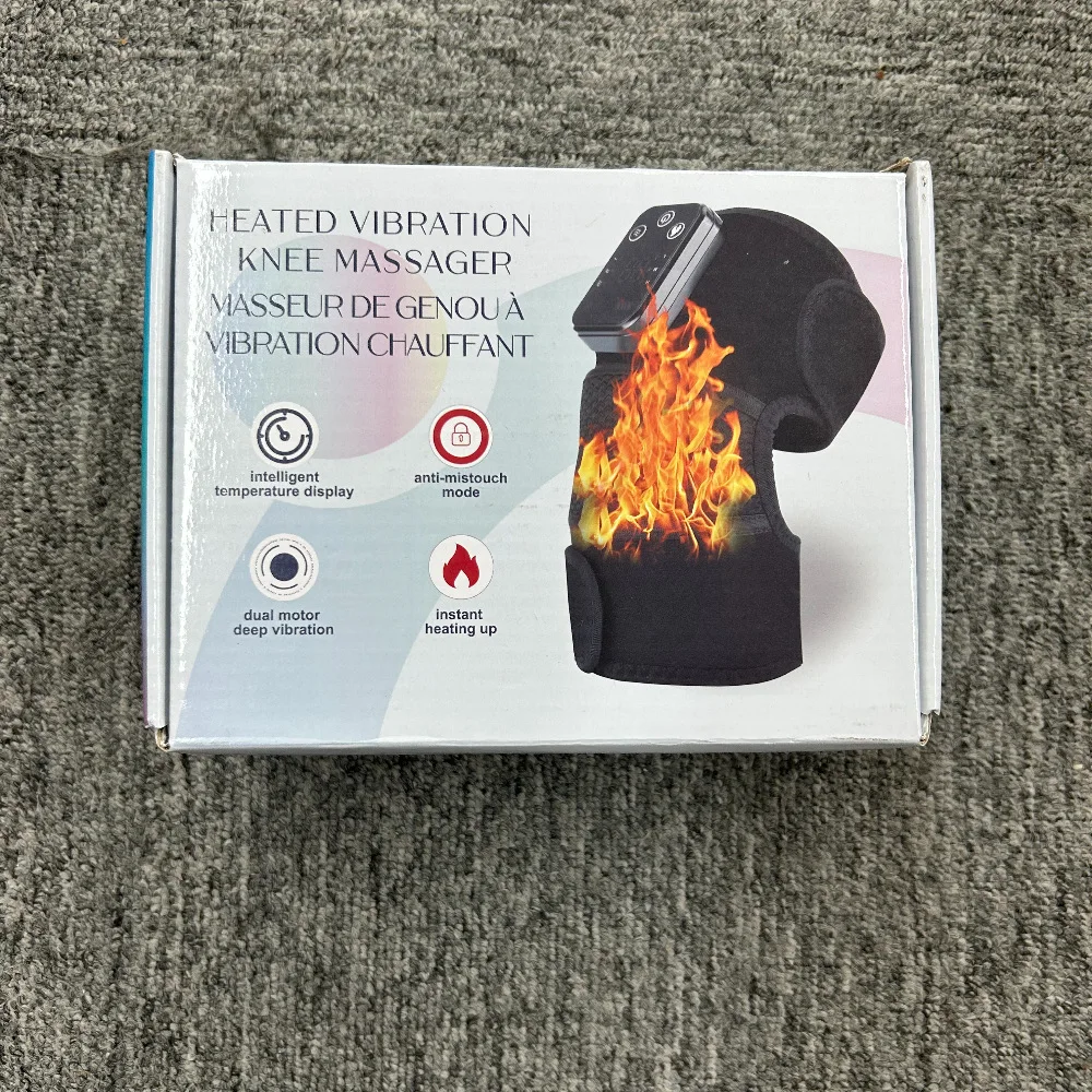 Maxbrace رائجة البيع الاهتزاز الساخن علاجات الضوء الأحمر دعامات الركبة لتخفيف الآلام مدلك الركبة #5
