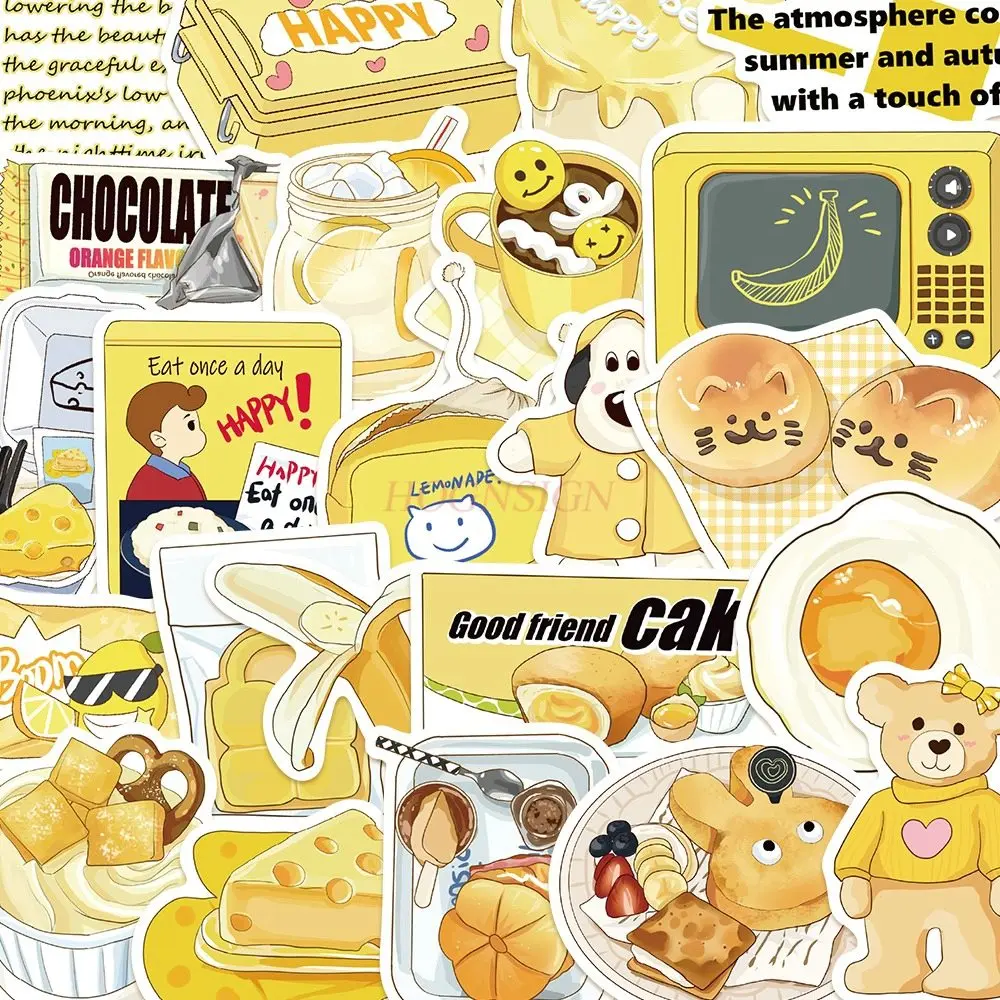 

1 комплект минимально желтых наклеек на соленой основе для ноутбуков, книг счетов, чехлов для телефонов, декоративных наклеек