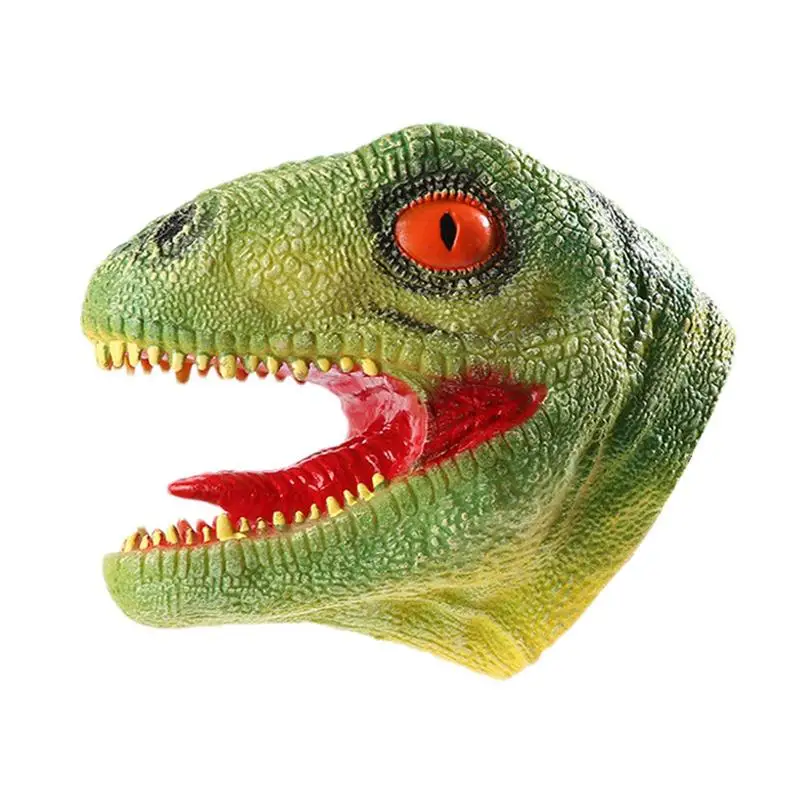 Dinosaur Hand Puppets Realistic Animal Hand Puppet Soft Dinosaur Head Hand Puppet Animal Puppets Interactive Teaching Props Toys