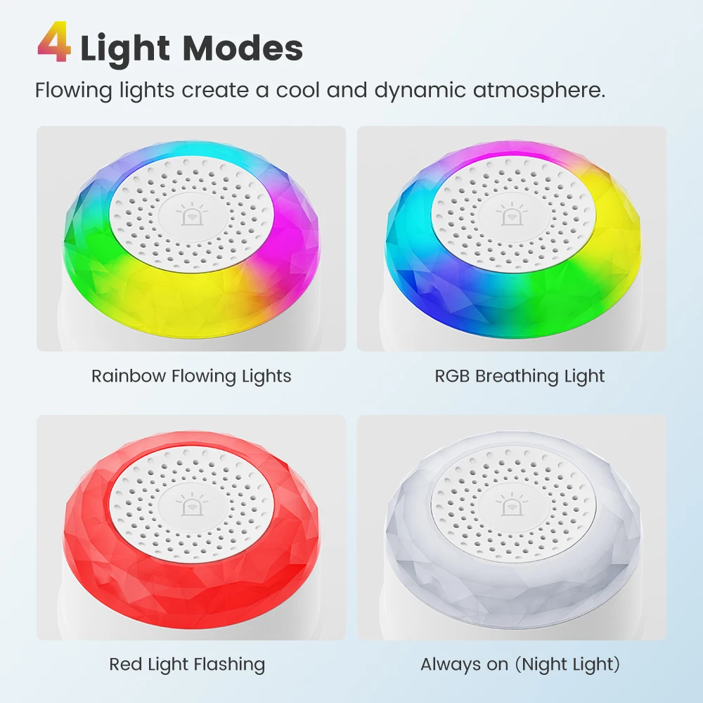 Tuya WiFi-Alarm EU US UK Stecker Haussicherheitssystem für Vibrations-, CO-, VOC-, PIR-Anwesenheitssensoren Smart Life APP – Detail 9