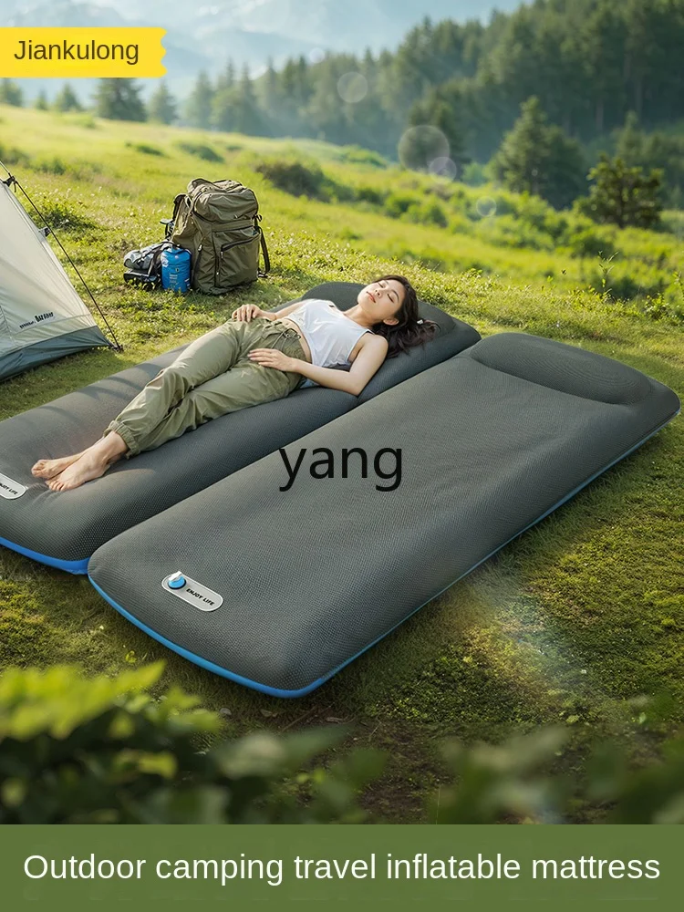 Yjq Automatic Inflatable Outdoor Tent Floatation Bed Household Floor-Laying Single Mattress Camping Folding