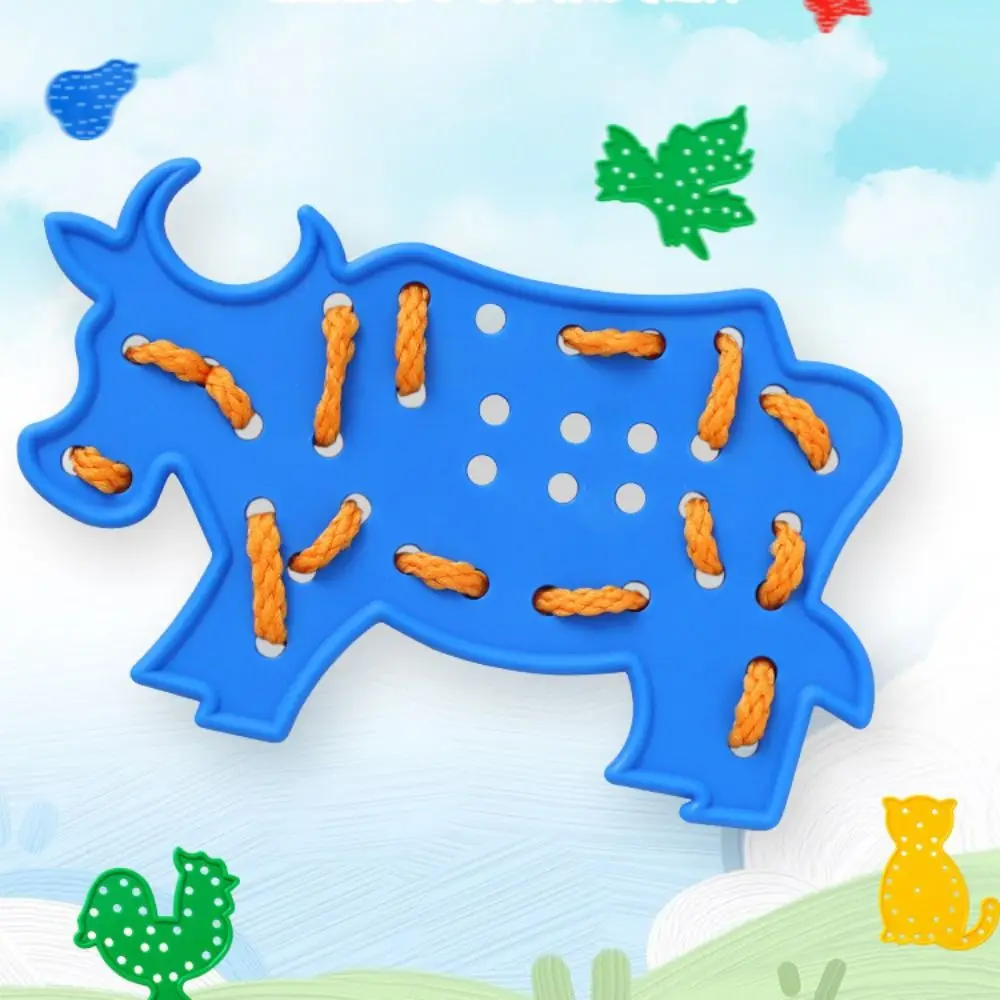 Plastic Threading Lacing Toy Montessori Intelligence Development Baby Threading Games DIY Educational Lacing Learning Toy