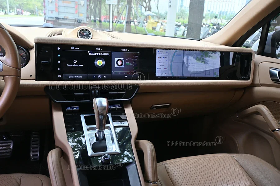 

RHD Carplay For Porsche Cayenne 2010-2017 Dual Screen Intelligent System Android 13 Multimedia Player Stereo Car GPS Navigation