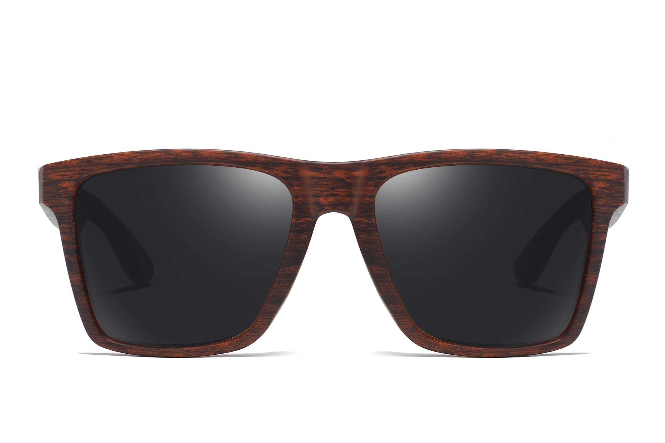 

XSW Wood Sunglasses Men Women Polarized Rivet Square Brand Designer Real Wood Temple Sunglasses Vintage Glasses 5515H