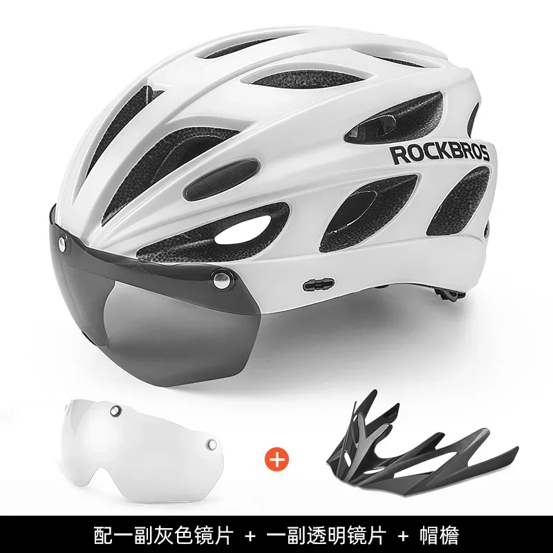 

riding helmet mountain road cycling helmet with goggles polarizing integrated molding colorful men and women