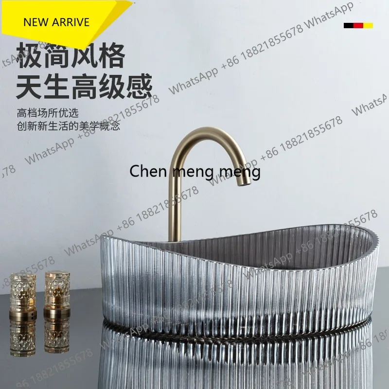 

G153 Stylish and simple style oval crystal washbasin