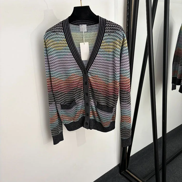 Designer Autumn Knitwear Cardboard Outerwear Women's