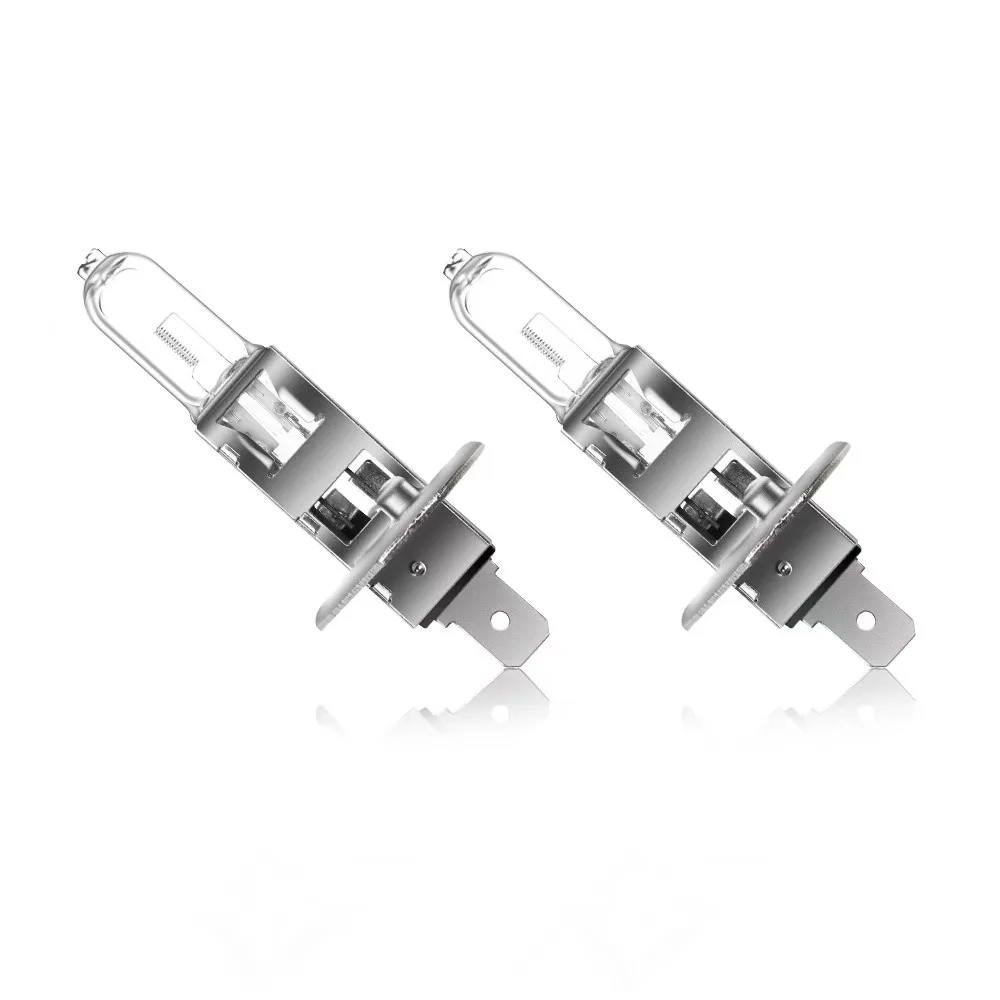 2Pcs H1 12V55W 3200K Auto Halogen Bulb Automobiles Quartz High And Low Light Halogen Headlight Light Lamp Fog Lamp