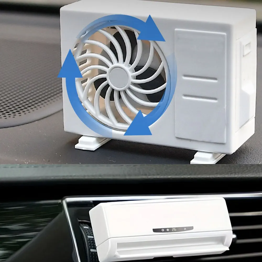 A Pair of Mini Car Air Conditioning Decorations, Featuring a Cute Plastic Car Vent Accessory, Without Battery