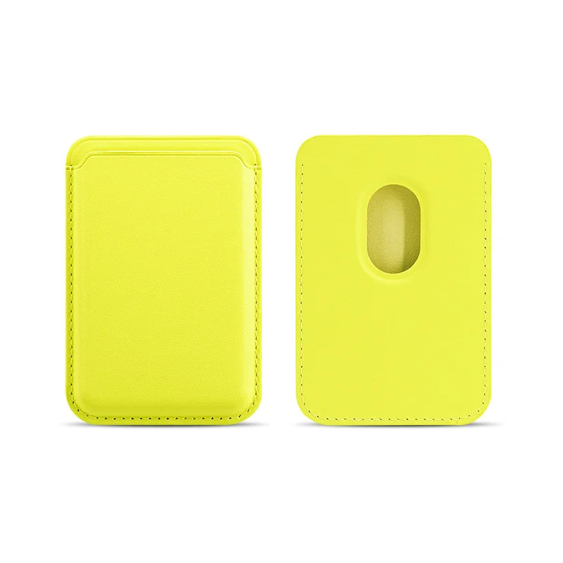 Magnetischer Kartenhalter aus Leder PU-Kartenhülle Ausweiskartenhalter Handy-Rückseitenaufkleber-Tasche für Magsafe iPhone 17 Kartenhalter-Abdeckung