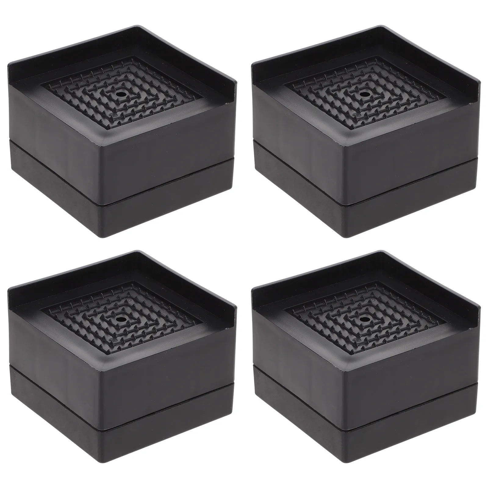 4Pcs Wear-Resistant Rubber Furniture Riser Pads Thicken Floor Protector Lifts for Bed Sofa Table Legs Anti-Skid Shockproof