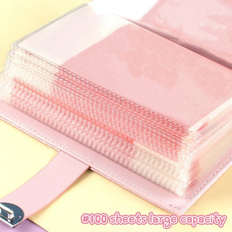 PU Leather 100 Envelopes Challenge Savings Binder Laser Cover With Password Lock Saving Money Notebook Reusable Financial Book