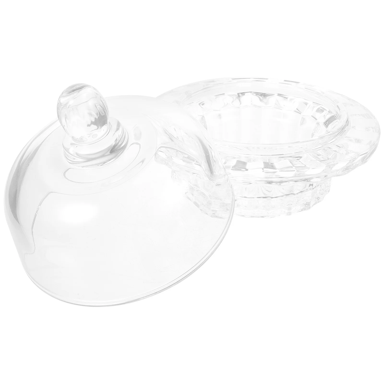 

Dessert Bowl Transparent Glass Small with Lid Soup Salad Ice Cream Fruit Snack Multi-Function Clear Bowl