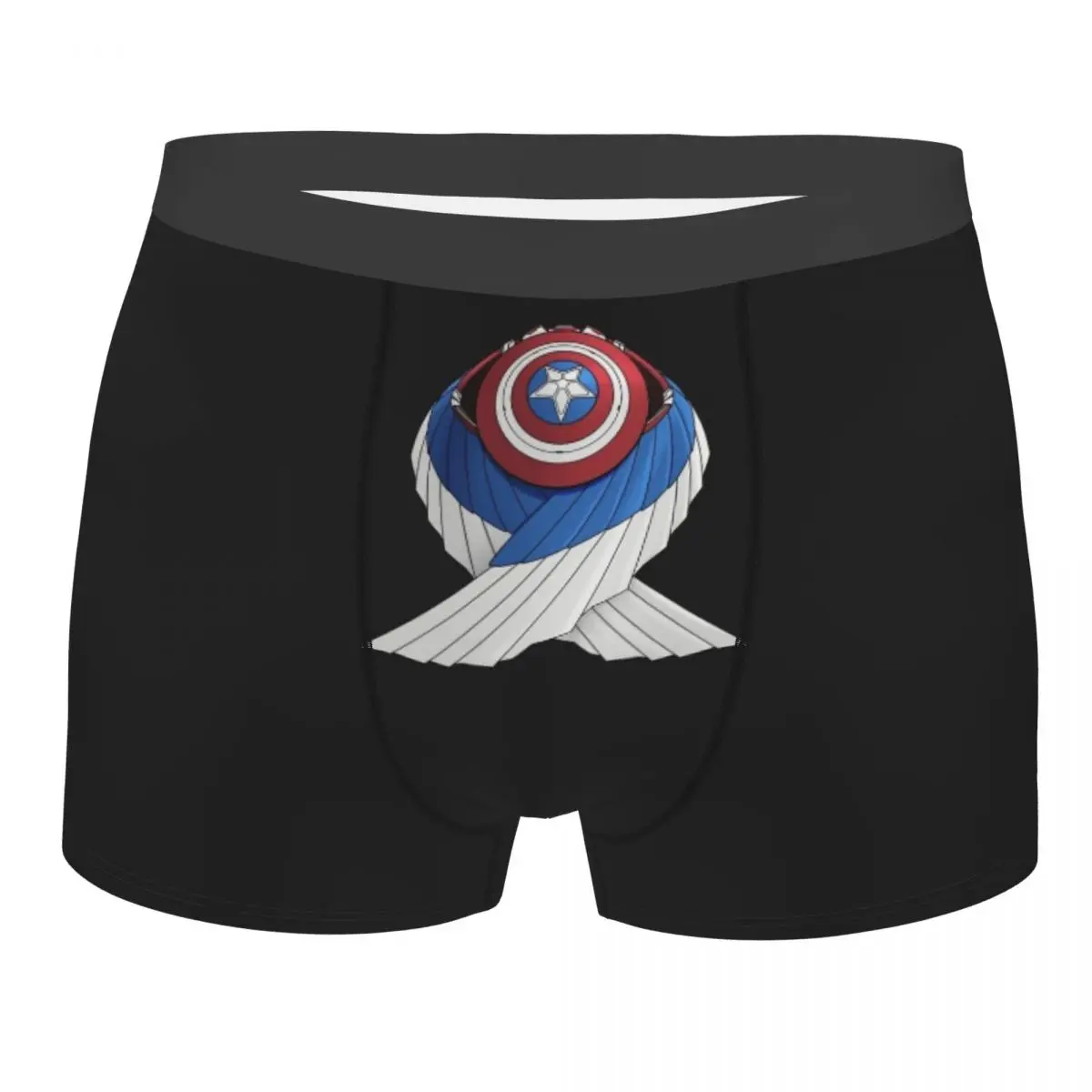 

Мужские трусы-боксеры с изображением Капитана Америки, забавные трусы-боксеры для мужчин