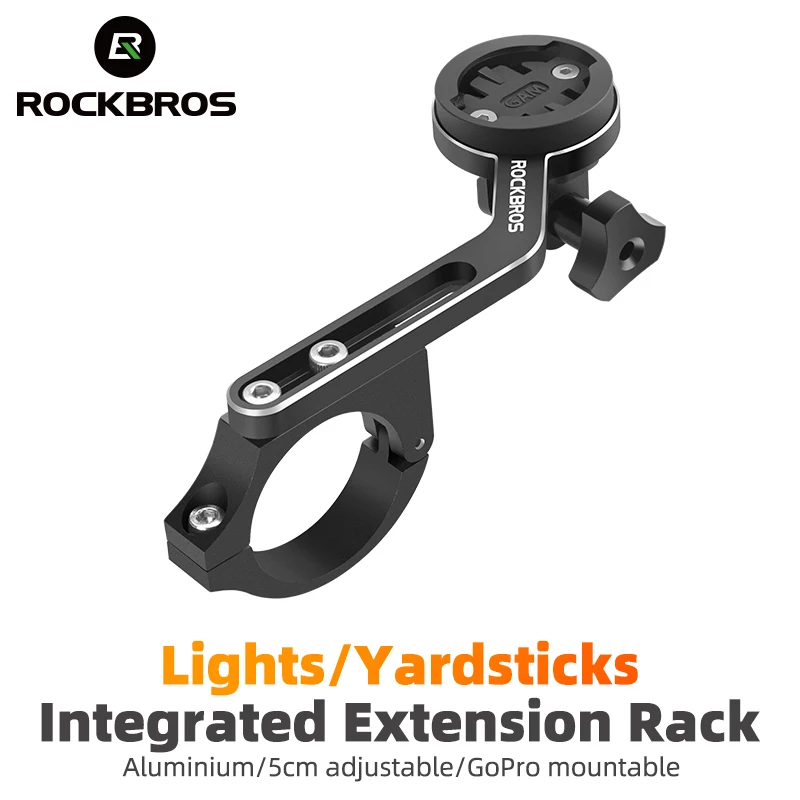 ROCKBROS Aluminium Alloy Bicycle Light Bracket Holder Bike Mount For IGS Garmin Bryton Cateye GoPro Speedometer MTB Road Accesso