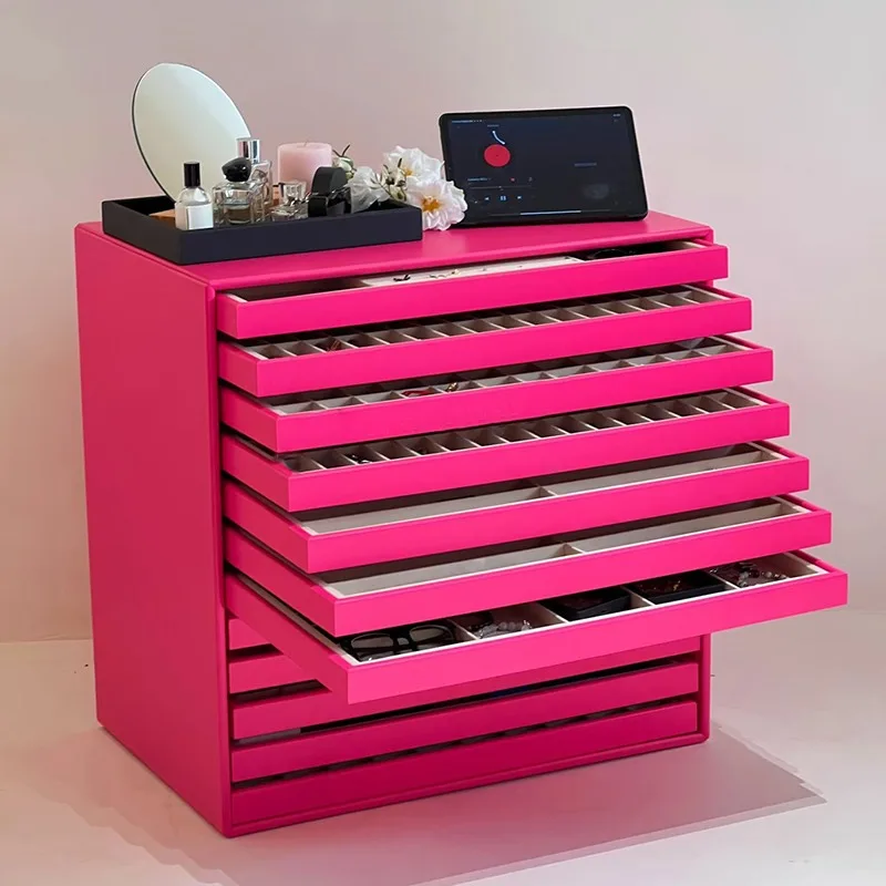 

Dopamine oversized jewelry cabinet desktop storage baking paint customization