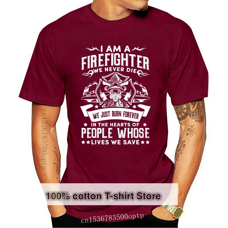 2020 Cotton T Shirts Man Clothing High Quality Design Crew Neck Firefighter Fireman Short Sleeve T Shirts For Men