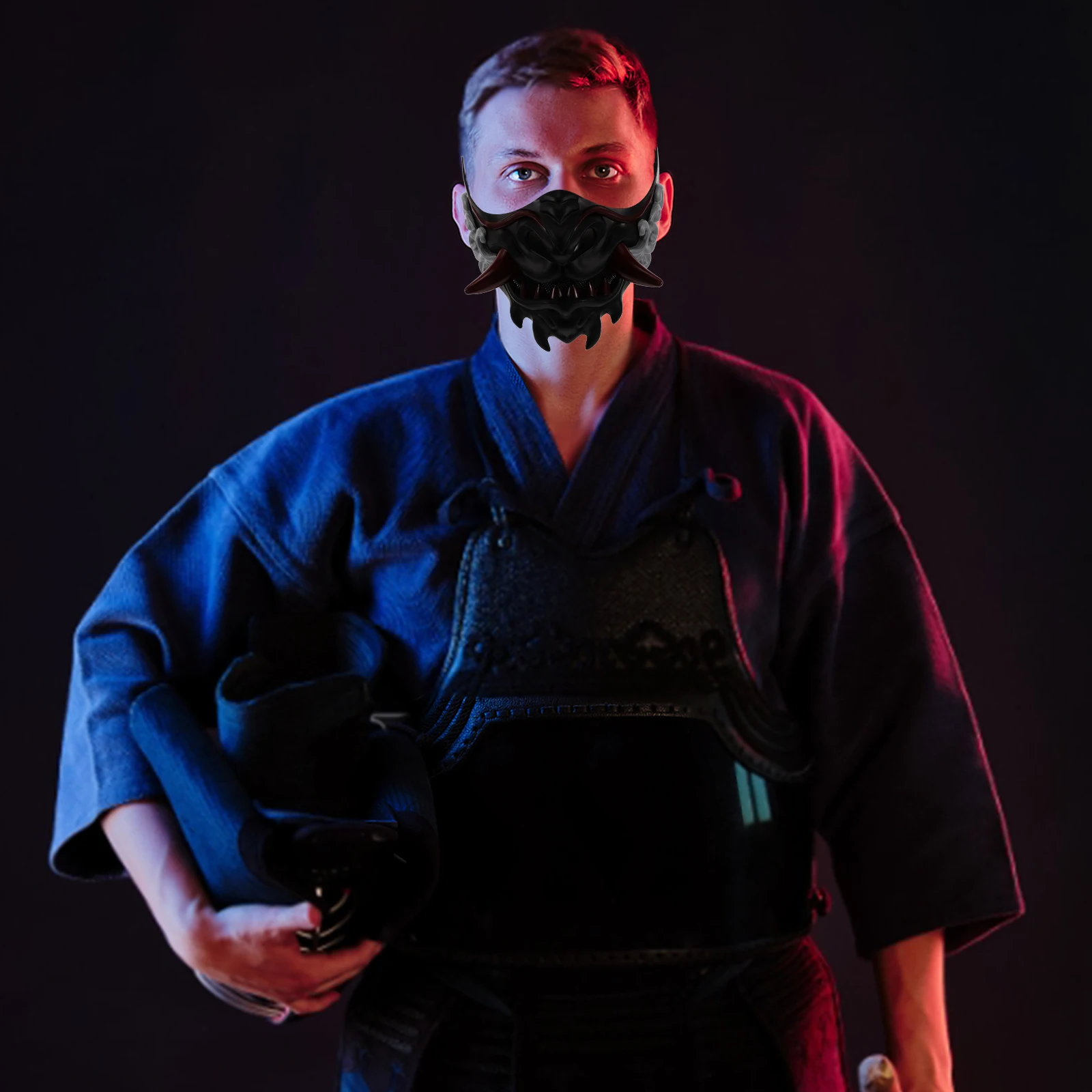 

Mask Dress up Cosplay Masks Face Prom Funny Costume Prop Plastic Drama Festival Japanese Men and Women