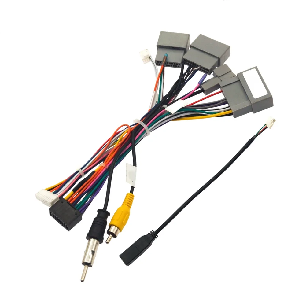 

Easy Installation Wiring Kit Navigation Cable 16-pin Adapter Black grey Connectors Navigation Cable ABS Plastic Connectors