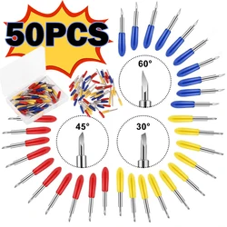 New 50PCS Replacement Cutting Blades for Cricut Explore Air 2/Air 3/Maker 30/45/60 Degrees Fine Point Standard Cutting Blades
