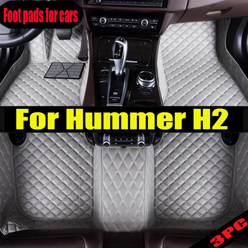 

Car Floor Mats For Hummer H2 2008 Custom Auto Foot Pads Automobile Carpet Cover Interior Accessories