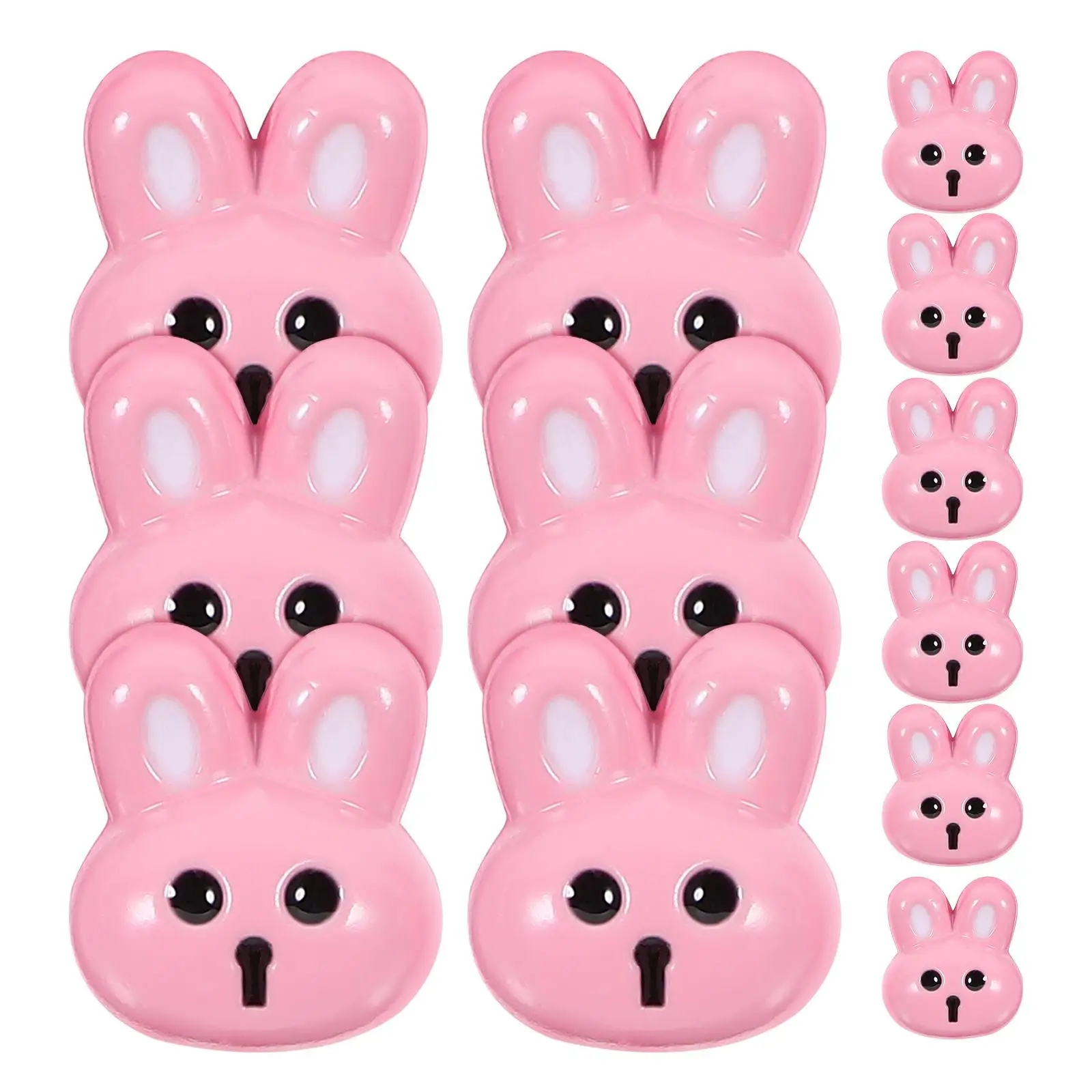 

12 Pcs Rabbit Buttons DIY Shirt Duvet Bunny Modeling Decorative Resin Cartoon Clothes