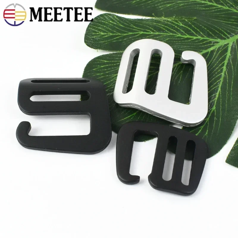 2-10Pcs Meetee Metal G Hook Buckles 20/25mm chiusura con fibbia a tripla regolazione scorrevole per borsa zaino fettuccia accessori Hardware