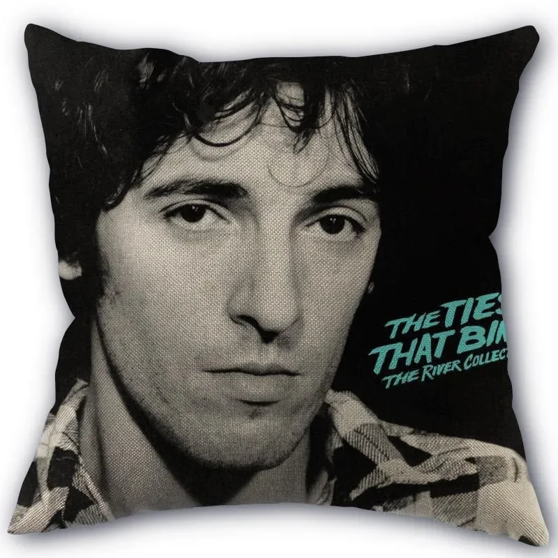 Nice Bruce Springsteen Pillowcase Cotton Linen Fabric Square Zipper Pillowcase 45X45cm Wedding Decorative Pillow cover 11-17