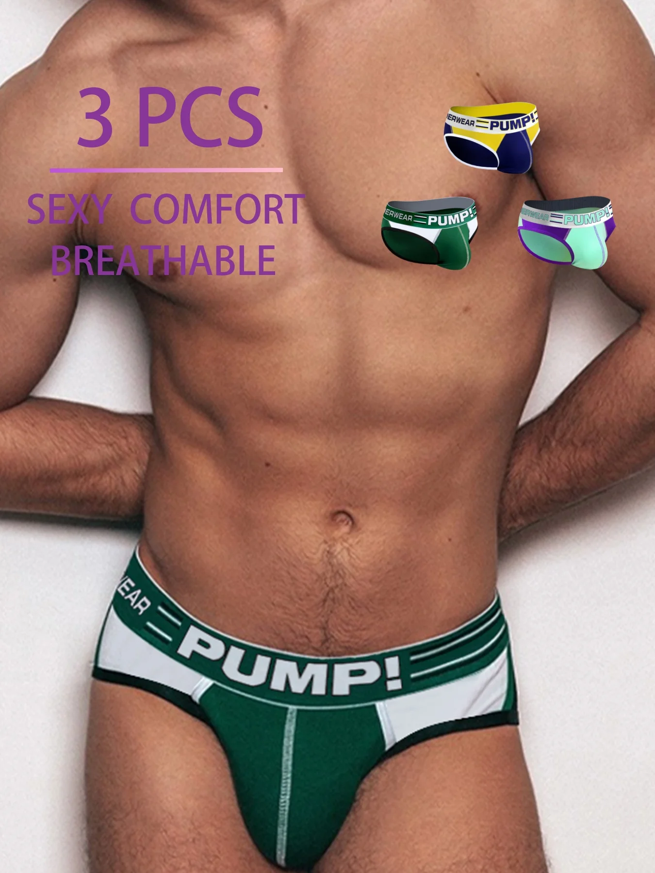 

Men's Low-Rise Cotton Briefs - Anime Inspired Contoured Pouch Breathable Quick-Dry Stretch Fit Comfort Underwear