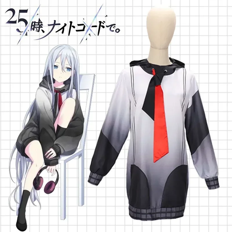 Anime Cosplay Hoodies de Palco Colorido!, Yoisaki Kanade, Projeto Sekai Wig Chapelaria Trajes com Nightcord, Trajes K K, 2509