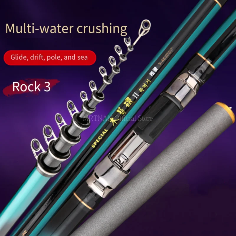 

Telescopic Portable High-Quality Fishing Rod 2.7M-7.2M Travel Sea Boat Rock Spinning Fishing Rod Carp Fishing Gear