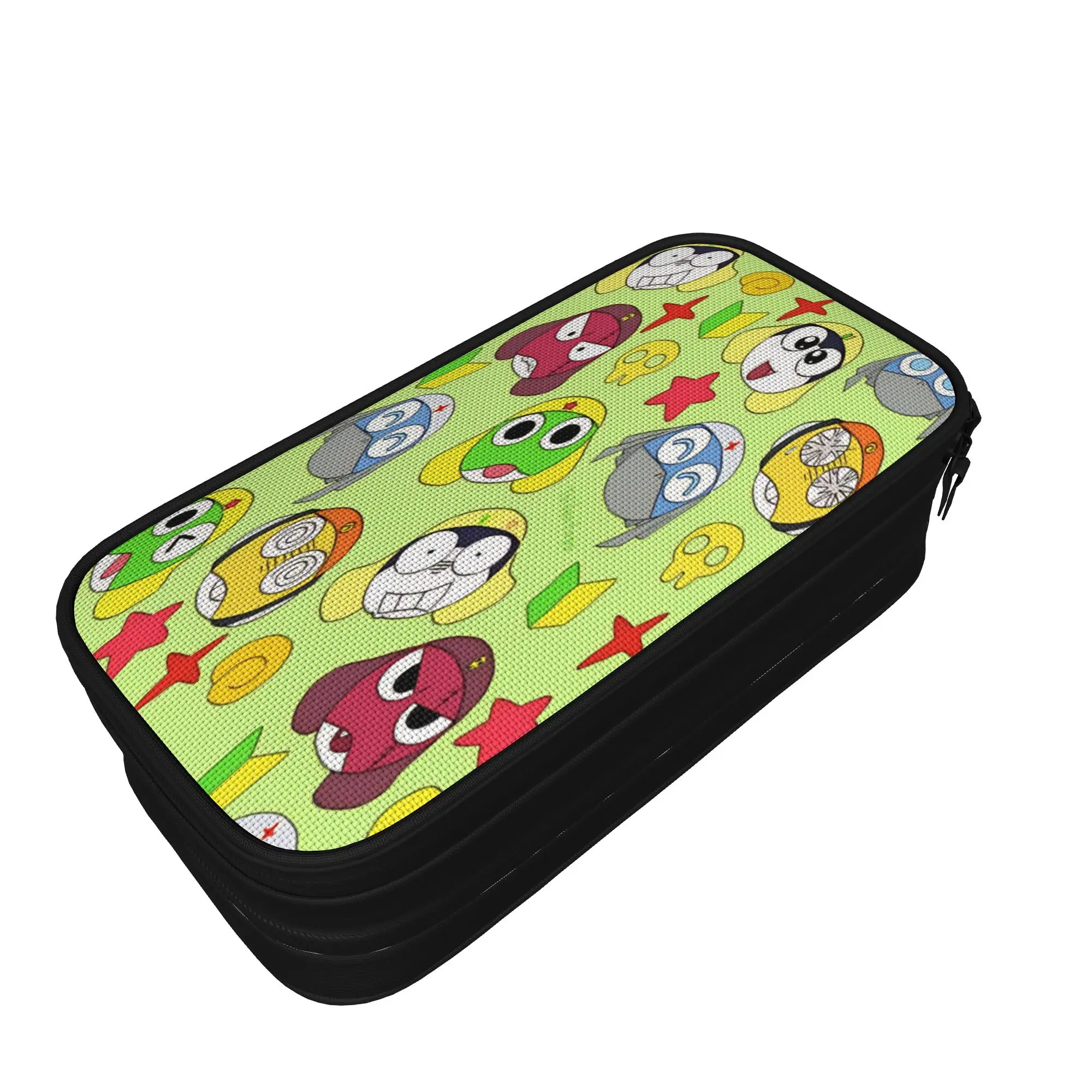 Keroro Frog Cartoon Pencil Case Creative   Pen Box Bags Girl Boy Large Storage School Supplies Cosmetic Pencilcases