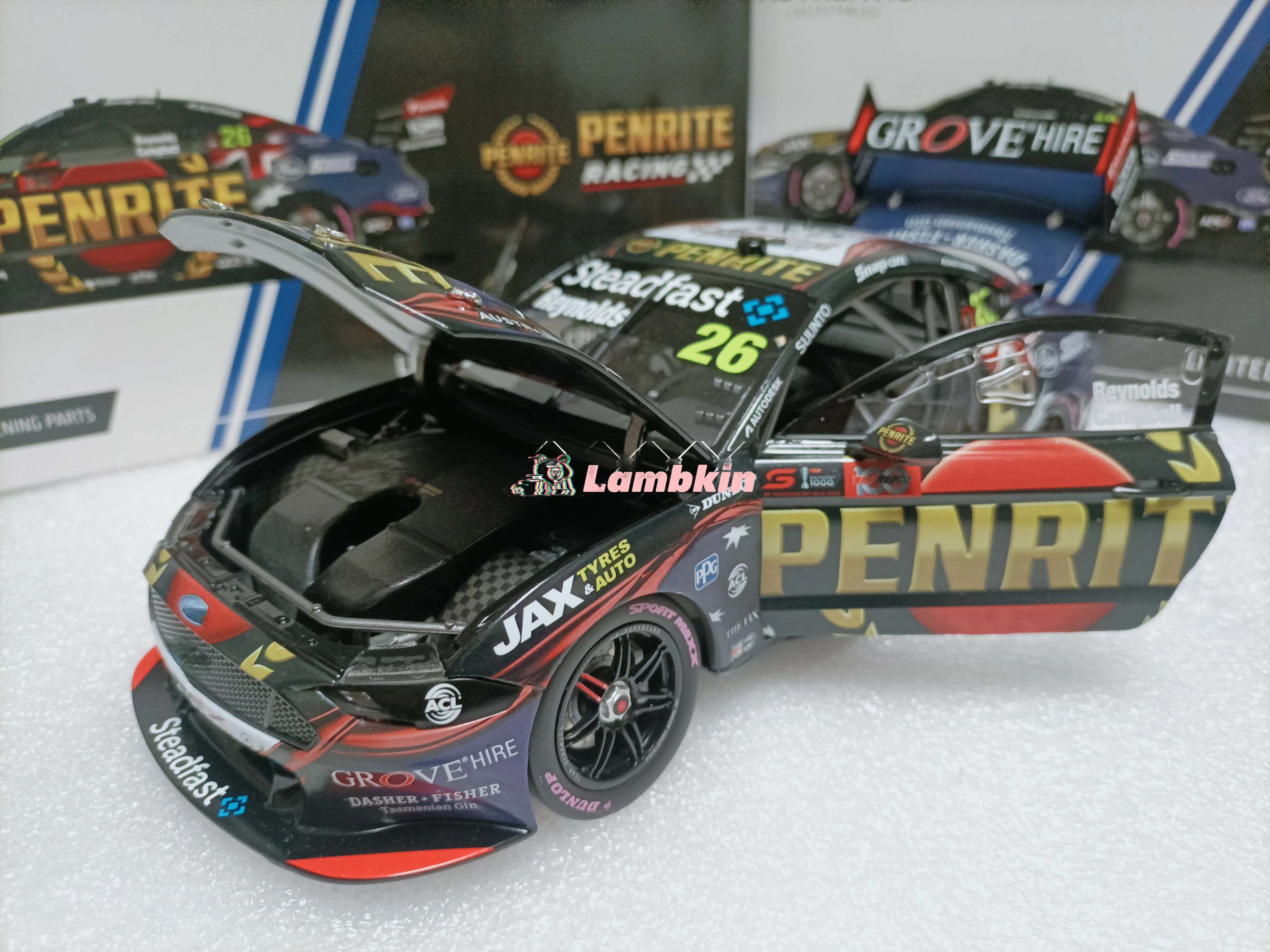 Authentieke 1:18 Voor Gt #26 Penrite Racing 2022 Repco Ba Thurst 1000 Coureur David Reynolds/Matt Campell