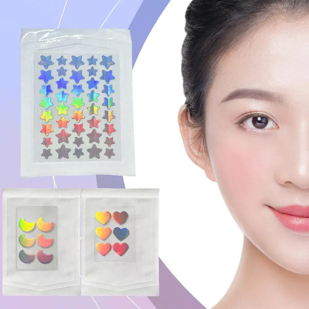 6/40 Pcs Face Patches Waterproof Heart Shape Spots Patches Pimple Care Concealer Treatment Absorbing Patch Cover Day Spot A D8C5