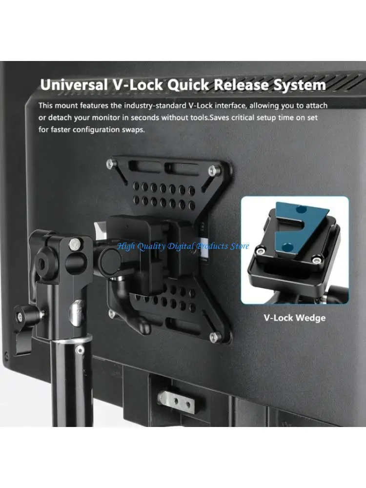 U2JE V Mount Adapter Quick Release & Install V Lock For Camera Rig Studio Equipment