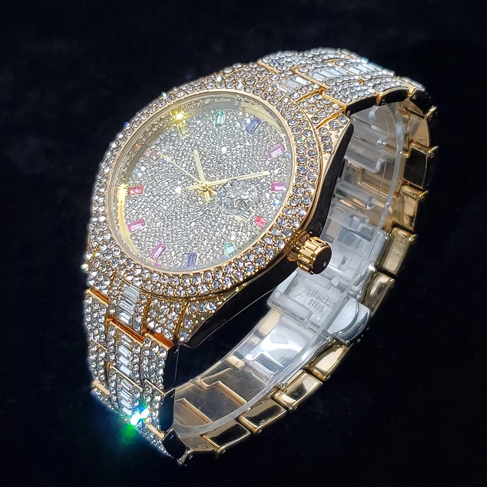 2026 Neue Luxus-Diamantuhr für Herren, Top-Verkauf, Modische Iced-Out Quarz-Armbanduhr, Hip-Hop-Street-Style, Exquisite Weihnachtsgeschenke – Detail 19